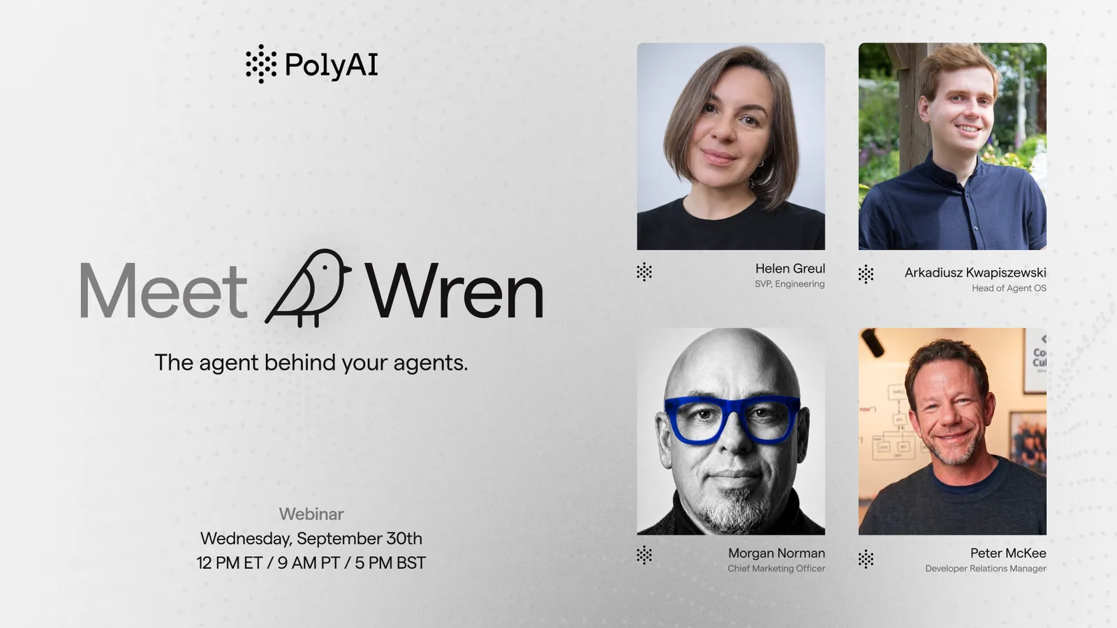 Meet Wren webinar frame with four speaker portraits